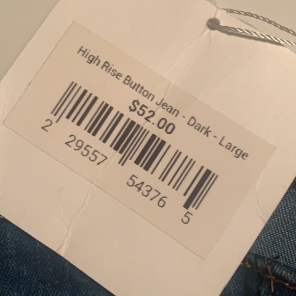 Women’s size L Large hi waist button jeans by American Bazi. NEW!!!! Stretch - Picture 3 of 7